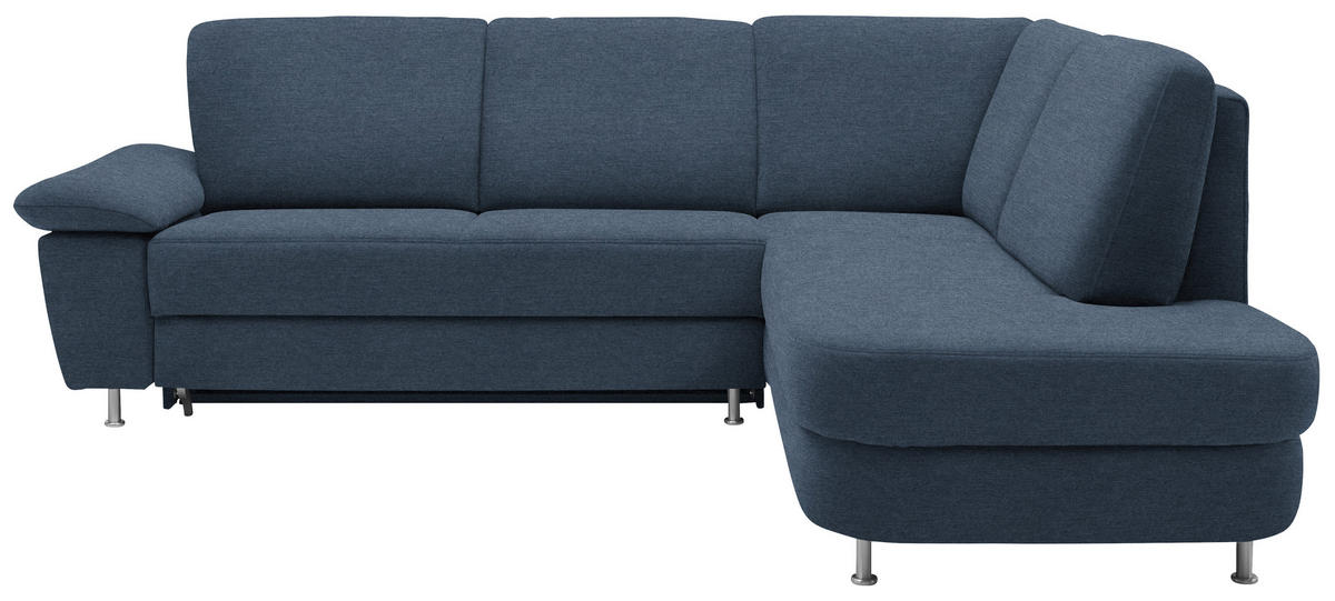 ROHOVÁ SEDAČKA, textil, modrá - modrá/hliníková, Konventionell, kov/textil (262/212cm) - Ada Austria