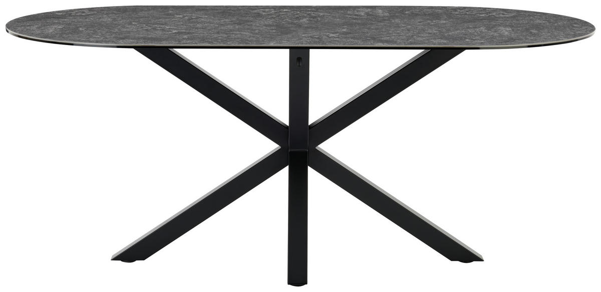 STOL ZA BLAGOVAONICU  crna, tamno siva  metal, keramika      - tamno siva/crna, Moderno, metal/keramika (180/90/75cm) - Livetastic