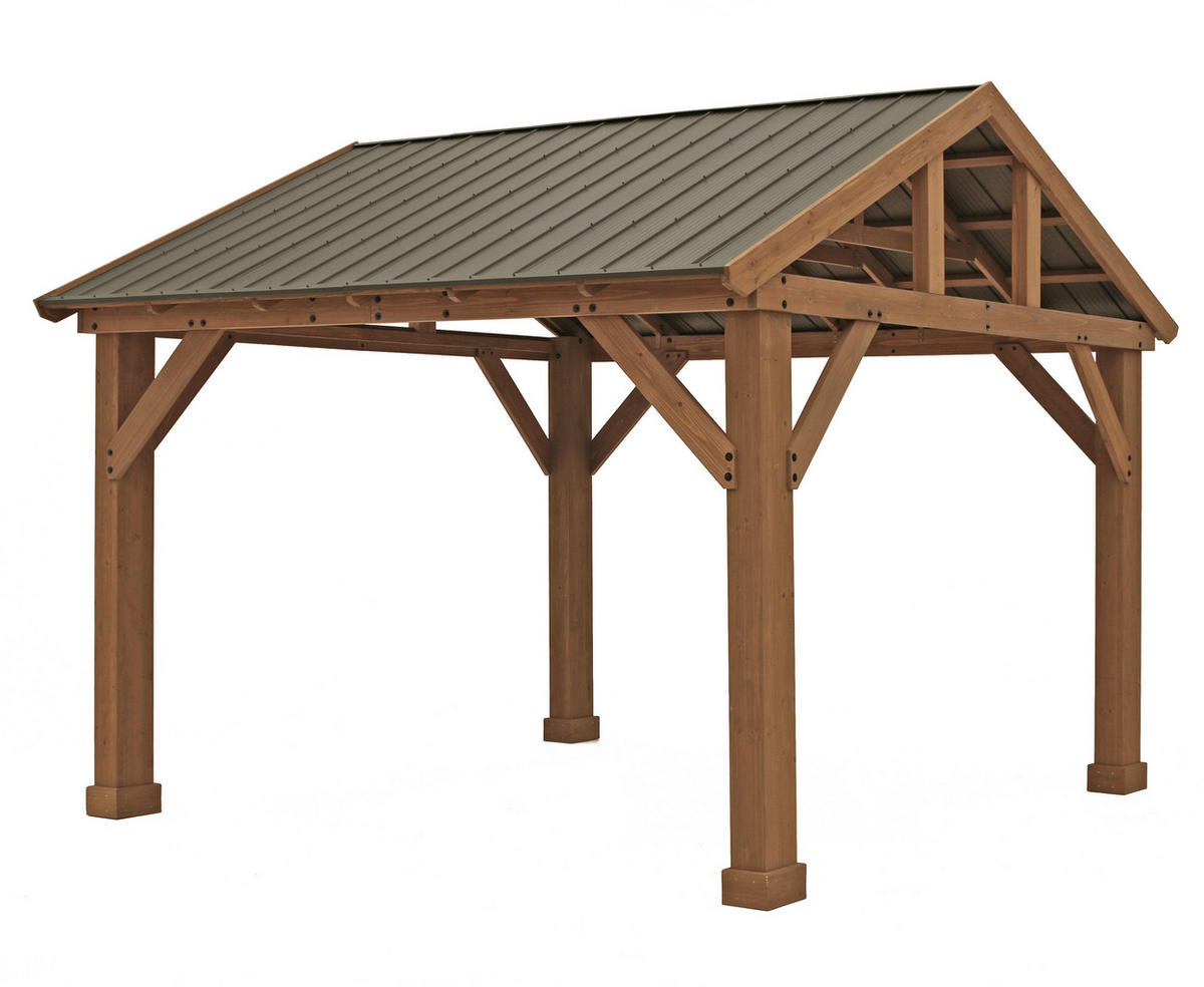 PAVILLON 366/330/427 cm   - Naturfarben, Basics, Holz/Metall (366/330/427cm)
