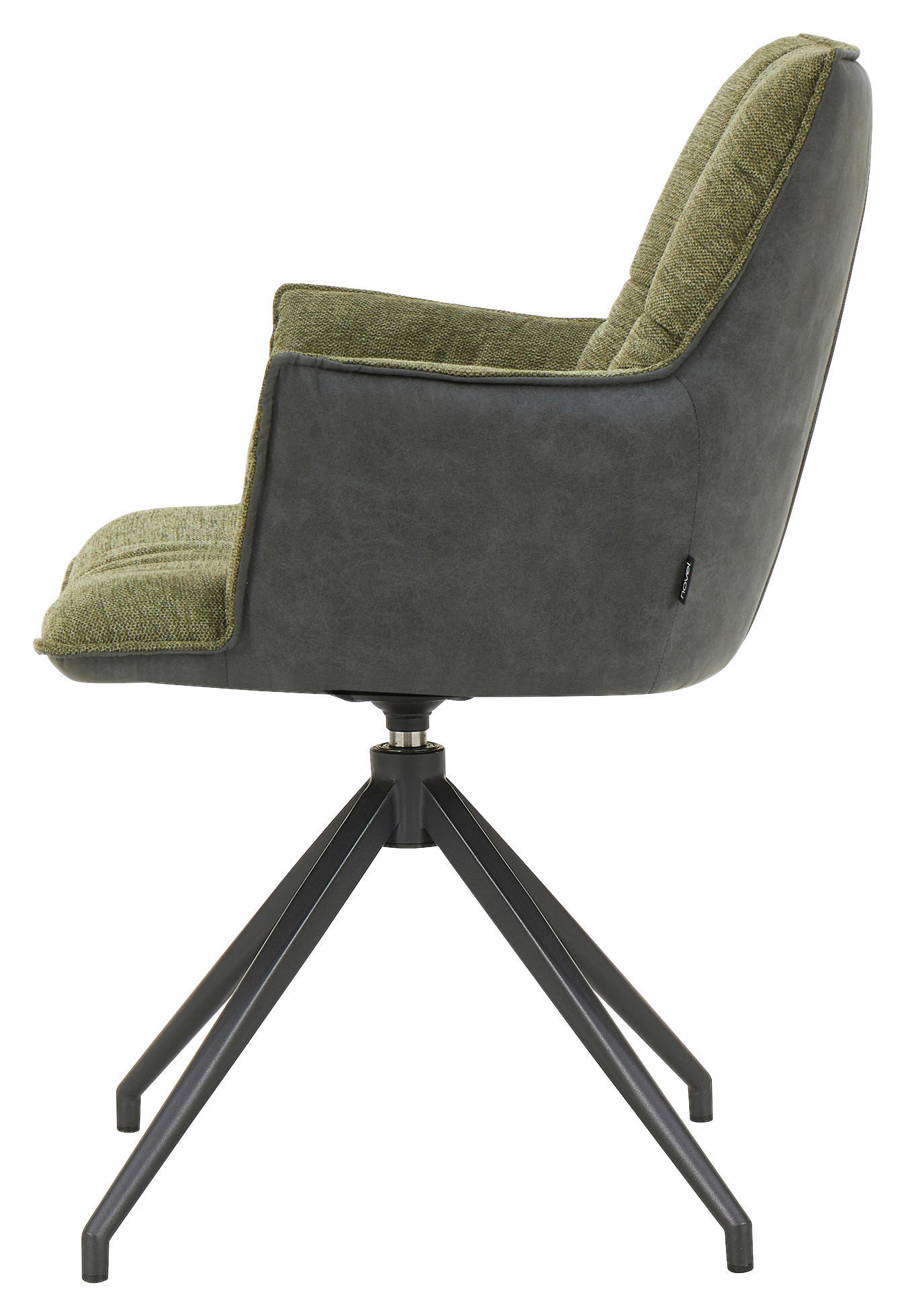 ŽIDLE S PODRUČKAMI, železo, mikrovlákno, zelená, černá - černá/zelená, Design, kov/textil (59/89,5/63cm) - Novel