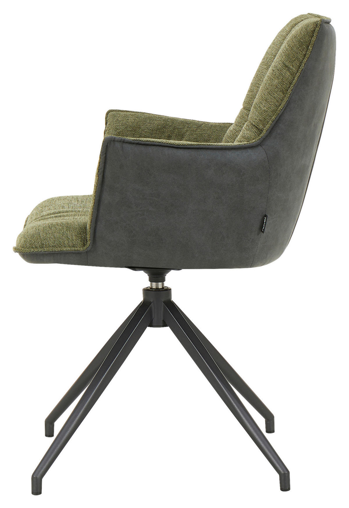 ŽIDLE S PODRUČKAMI, železo, mikrovlákno, zelená, černá - černá/zelená, Design, kov/textil (59/89,5/63cm) - Novel