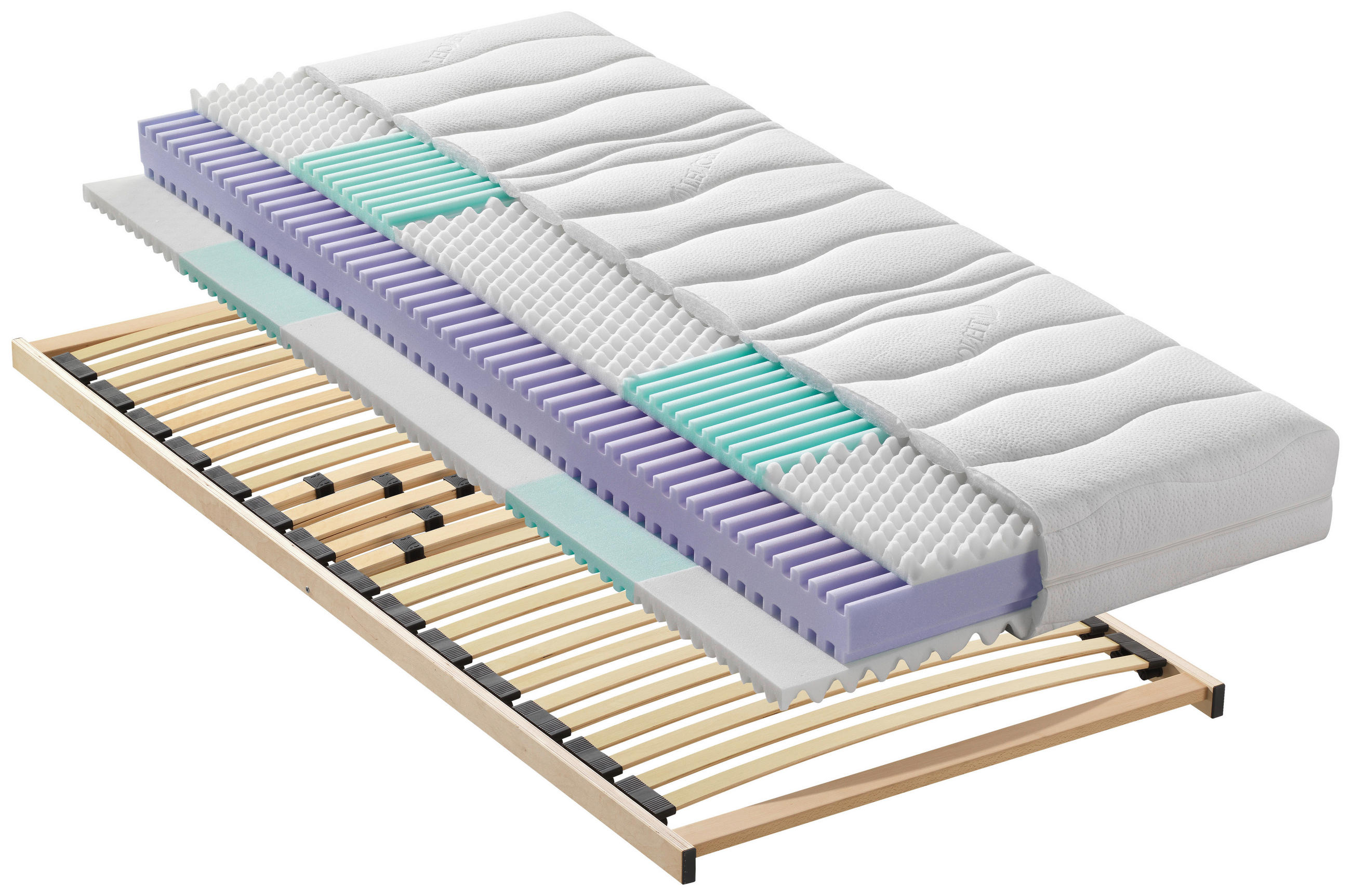MATRATZENSET 90/200 cm  - KONVENTIONELL, Holz (90/200cm) - Sleeptex