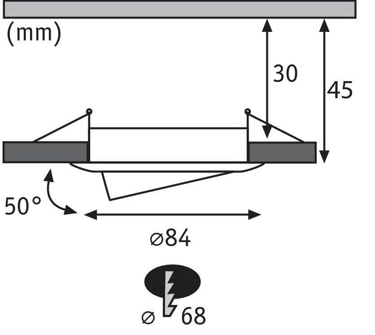 EINBAUSPOT 8,4 cm  - Basics (8,4cm) - Paulmann