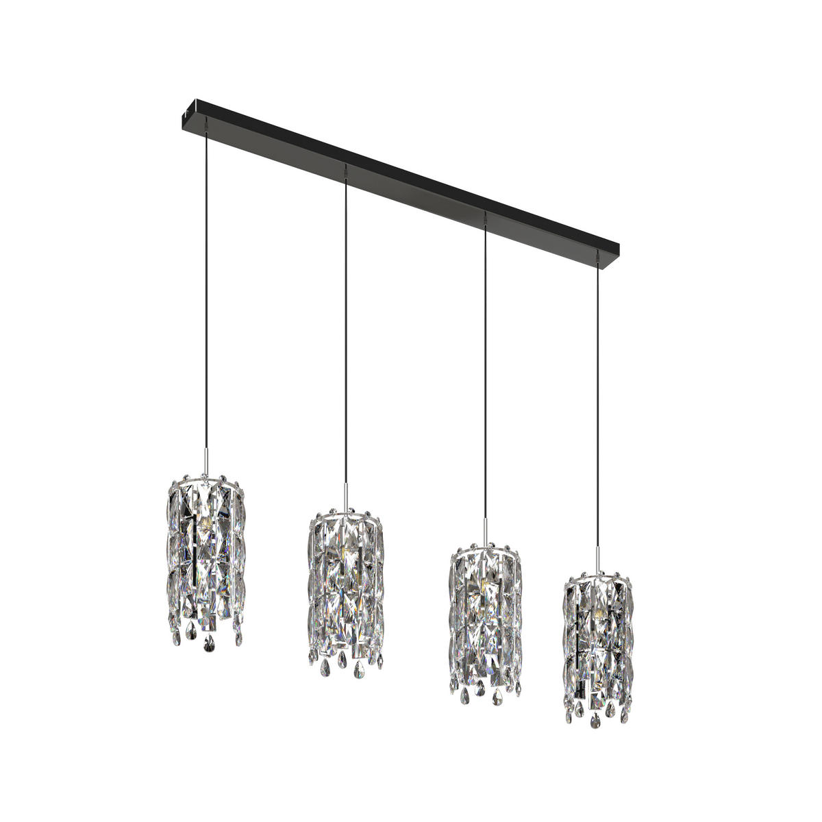 HÄNGELEUCHTE Hamilton 118/14/150 cm   - Chromfarben/Transparent, Design, Glas/Metall (118/14/150cm) - Glandor