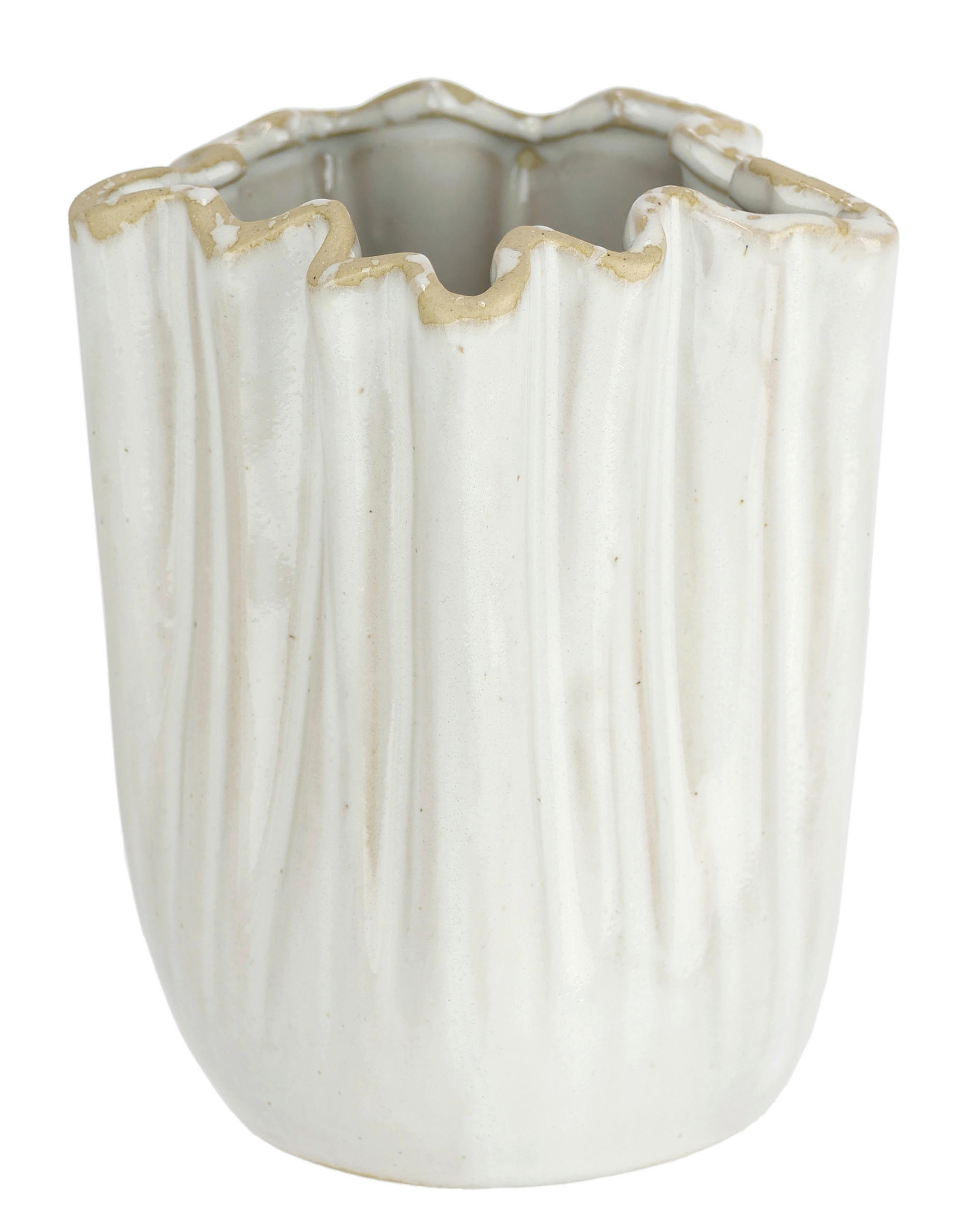 VASE  - Creme, Basics, Keramik (10/13cm)