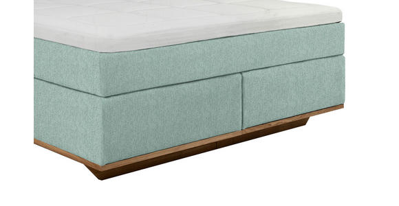 BOXSPRINGBETT 180/200 cm  in Mintgrün  - Eichefarben/Mintgrün, Natur, Holz/Textil (180/200cm) - Linea Natura