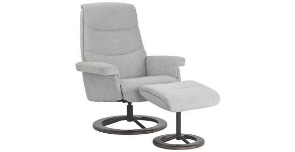 RELAXSESSELSET in Textil Schwarz, Hellgrau  - Hellgrau/Schwarz, Design, Holz/Textil (81/82-115/85-105cm) - Xora