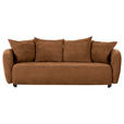 SCHLAFSOFA Flachgewebe Rostfarben  - Rostfarben/Schwarz, KONVENTIONELL, Kunststoff/Textil (250/74/108cm) - Carryhome