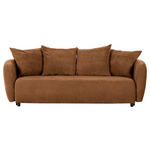 SCHLAFSOFA in Flachgewebe Rostfarben  - Rostfarben/Schwarz, KONVENTIONELL, Kunststoff/Textil (250/74/108cm) - Carryhome