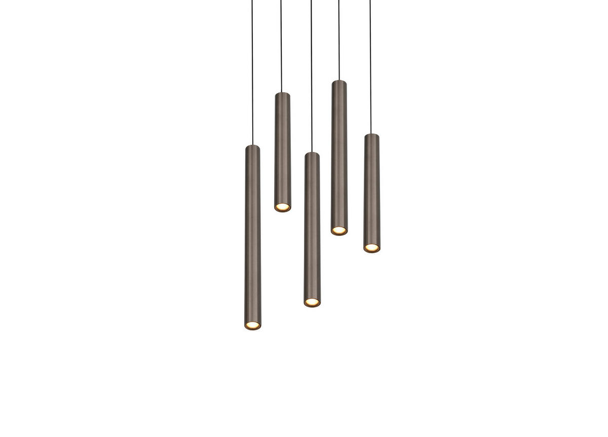 ZÁVESNÉ LED SVIETIDLO, 35/200 cm  - platinová, Design, kov (35/200cm) - Trio Leuchten