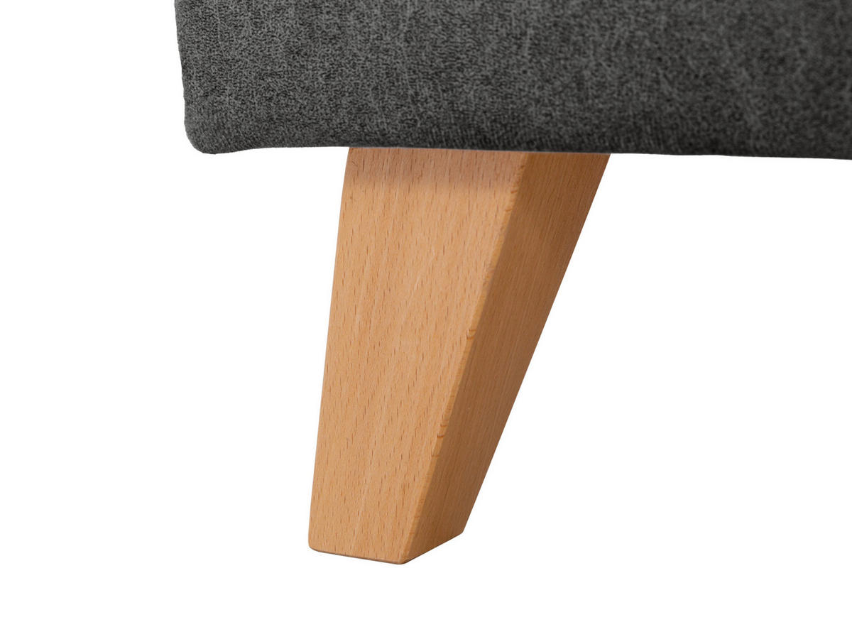 ECKSCHLAFSOFA in Grau Textil   - Kernbuche/Grau, Design, Textil (223/161cm) - MID.YOU