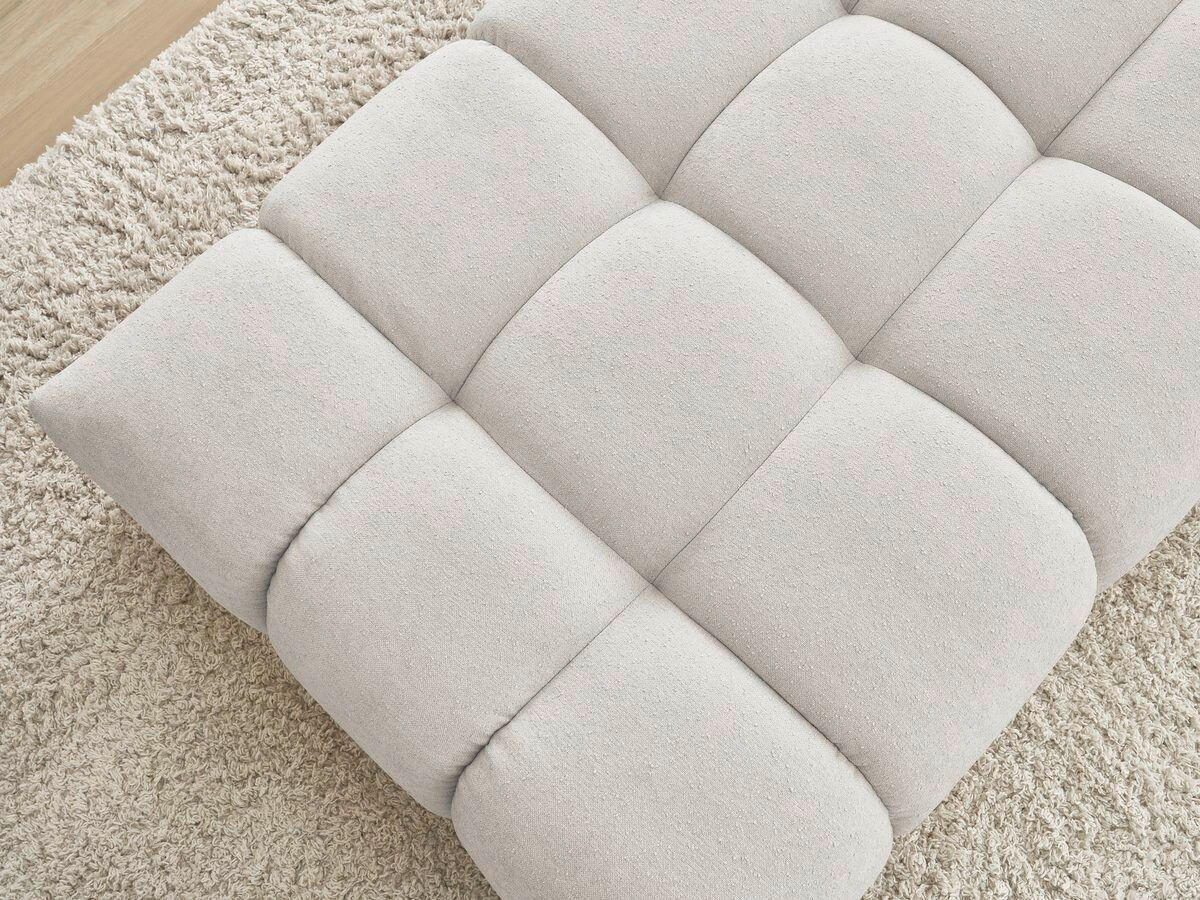 HOCKER EVEREST Struktur Beige  - Beige/Schwarz, MODERN, Kunststoff/Textil (166/100/40cm)