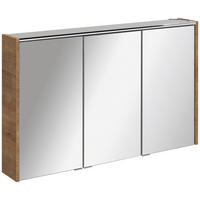SPIEGELSCHRANK 110/68,3/16 cm  - Eichefarben/Alufarben, MODERN, Glas/Holzwerkstoff (110/68,3/16cm) - Voleo