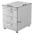 ROLLCONTAINER Eichefarben - Chromfarben/Eichefarben, KONVENTIONELL, Kunststoff/Metall (42,8/59/58cm)