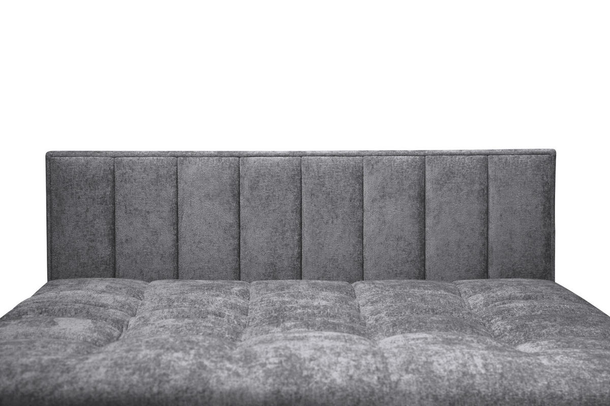 SCHLAFSOFA in Textil Hellgrau  - Hellgrau/Schwarz, Konventionell, Kunststoff/Textil (166/93/106cm) - home24