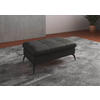 HOCKER in Leder Anthrazit  - Anthrazit/Schwarz, Konventionell, Leder/Metall (102/47/69cm) - Sit & More
