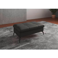 HOCKER in Leder Anthrazit  - Anthrazit/Schwarz, Konventionell, Leder/Metall (102/47/69cm) - Sit & More