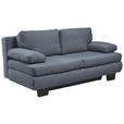 SCHLAFSOFA Macy in Blau, Grau  - Wengefarben/Blau, Design, Holz/Textil (203/94/100cm) - Novel