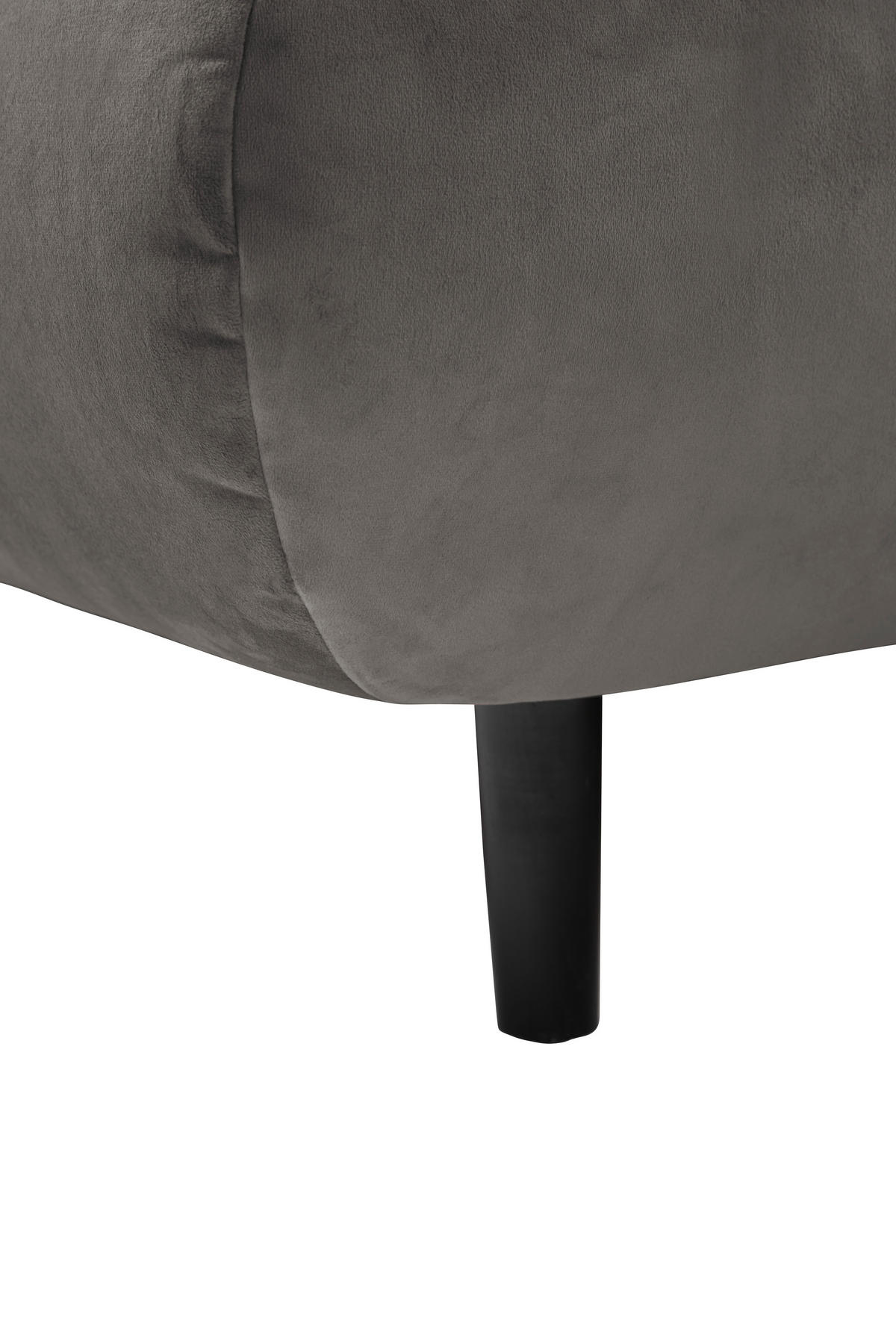 ECKSOFA Grau Velours  - Schwarz/Grau, Design, Holz/Textil (178/293cm) - Pure Home Lifestyle