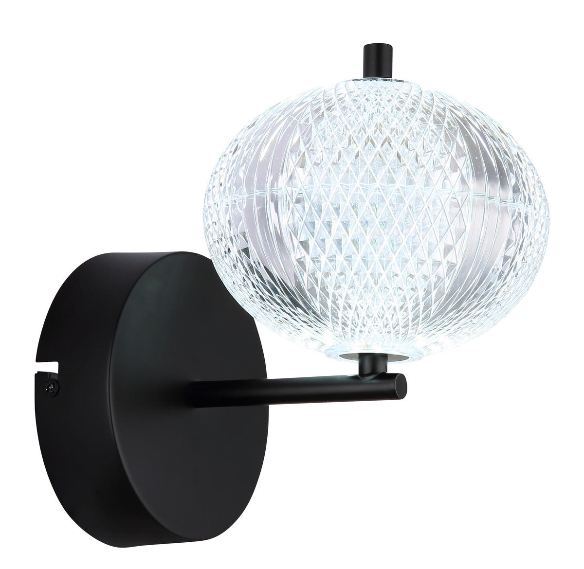 LED-WANDLEUCHTE - Klar/Schwarz, Konventionell, Kunststoff/Metall (15/20,5/21,5cm) - Globo