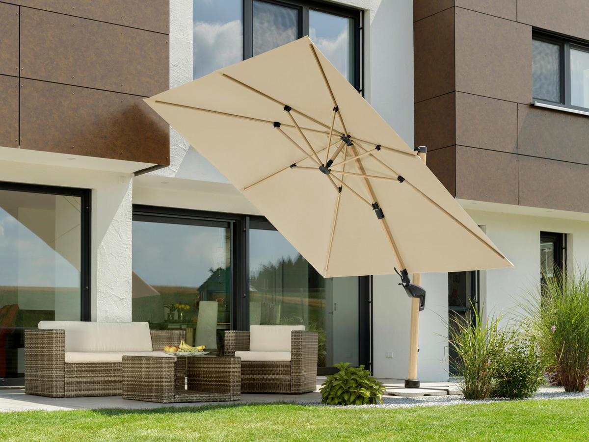 AMPELSCHIRM   - Eichefarben/Naturfarben, Basics, Textil/Metall (358/263/300cm) - Schneider