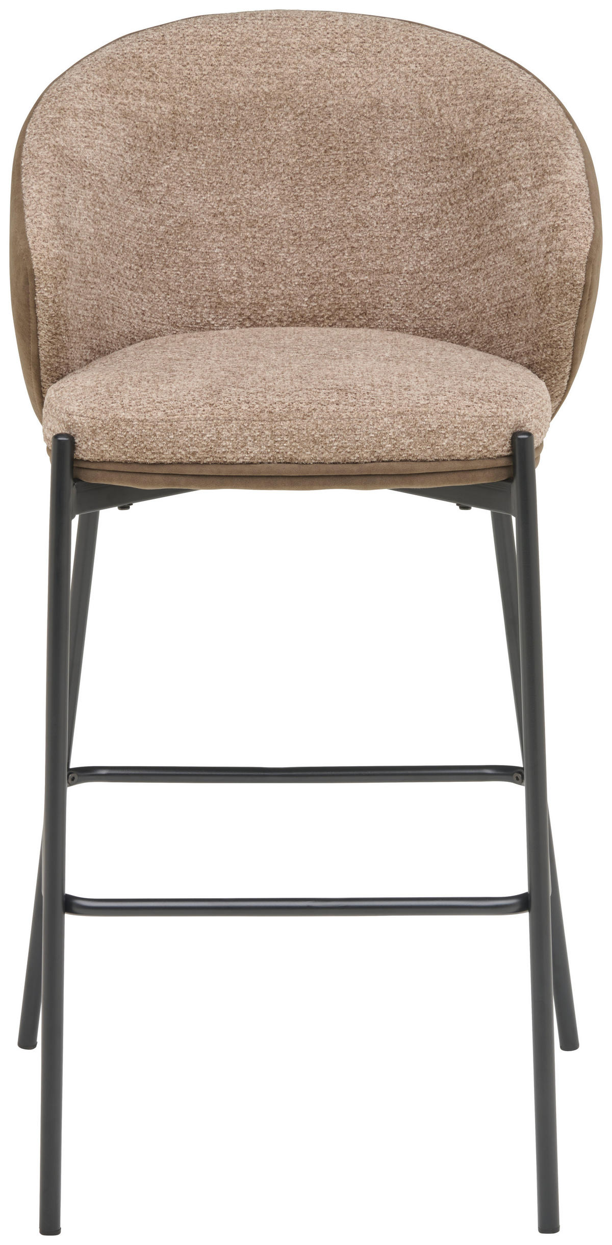 BAROVÁ ŽIDLE, hnědá - černá/hnědá, Moderní, kov/textil (53,5/101/54cm) - MID.YOU