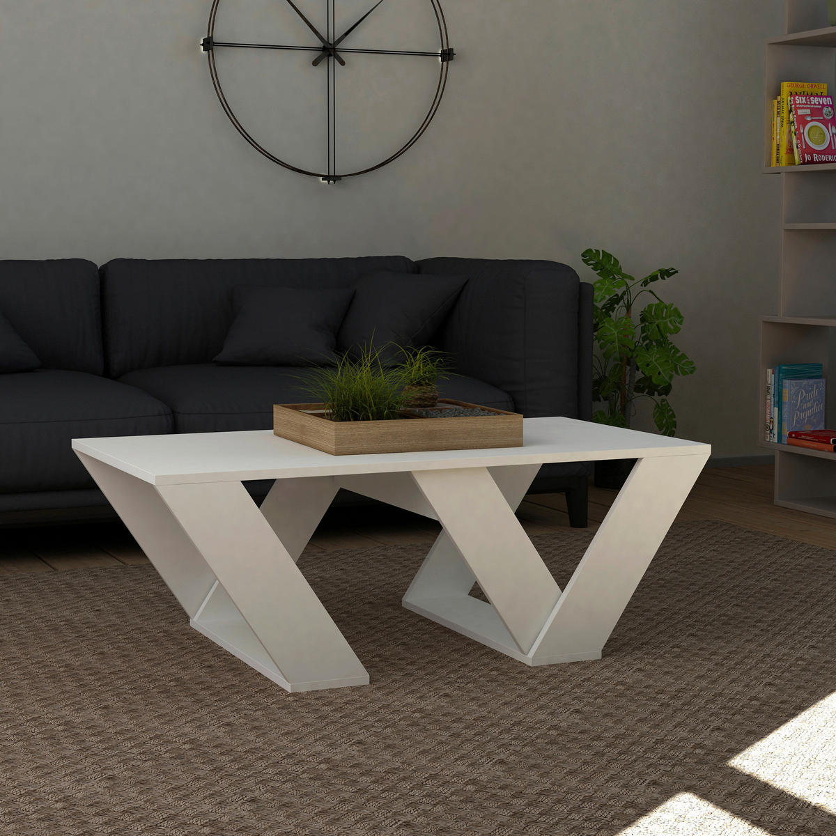 COUCHTISCH in Holzwerkstoff  - Weiss, Design, Holzwerkstoff (120/40/60cm) - Livetastic