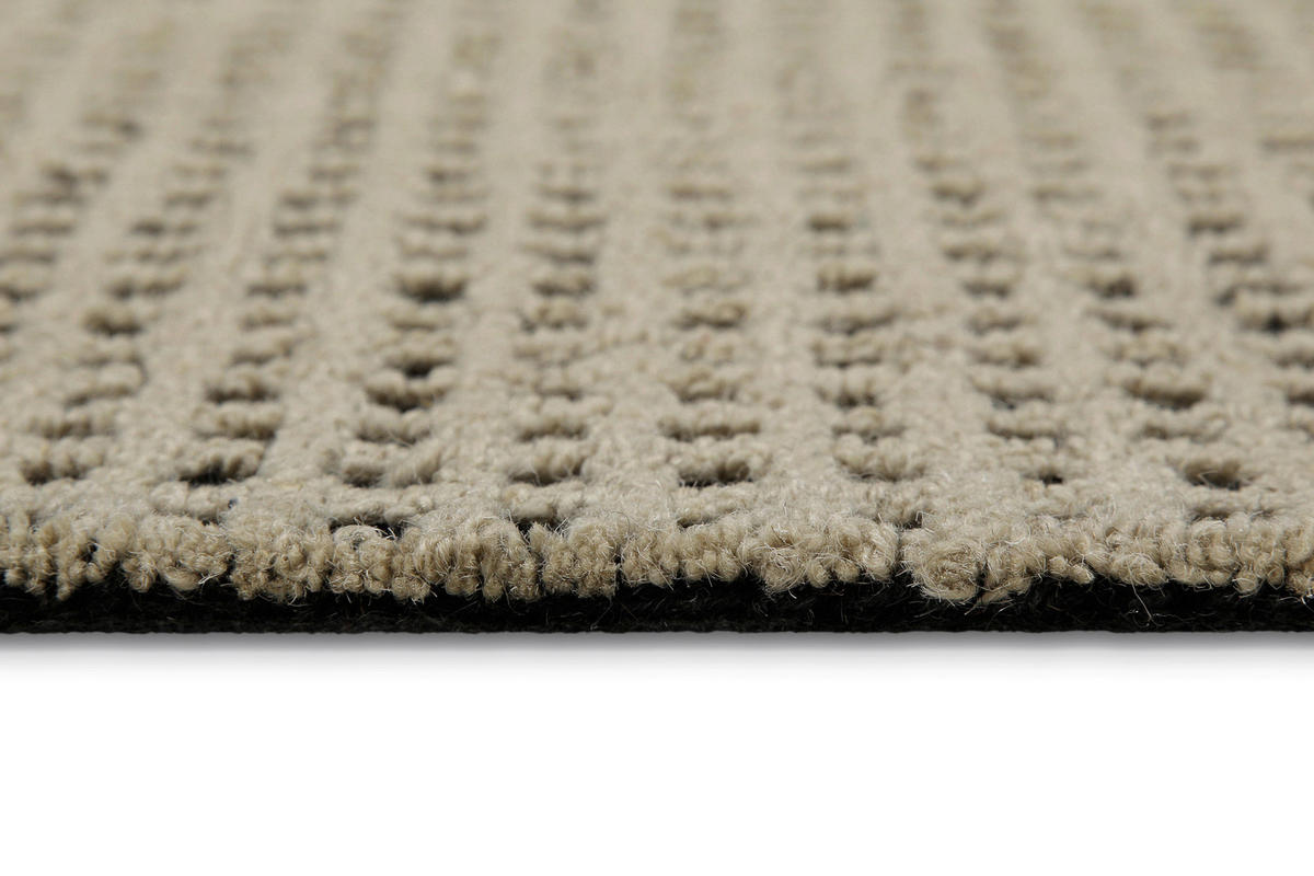 WEBTEPPICH Wohnzimmer 70/140 cm Hamptons Twentynine Schwarz, Sandfarben rechteckig  - Sandfarben/Schwarz, Design, Textil (70/140cm) - WECON HOME