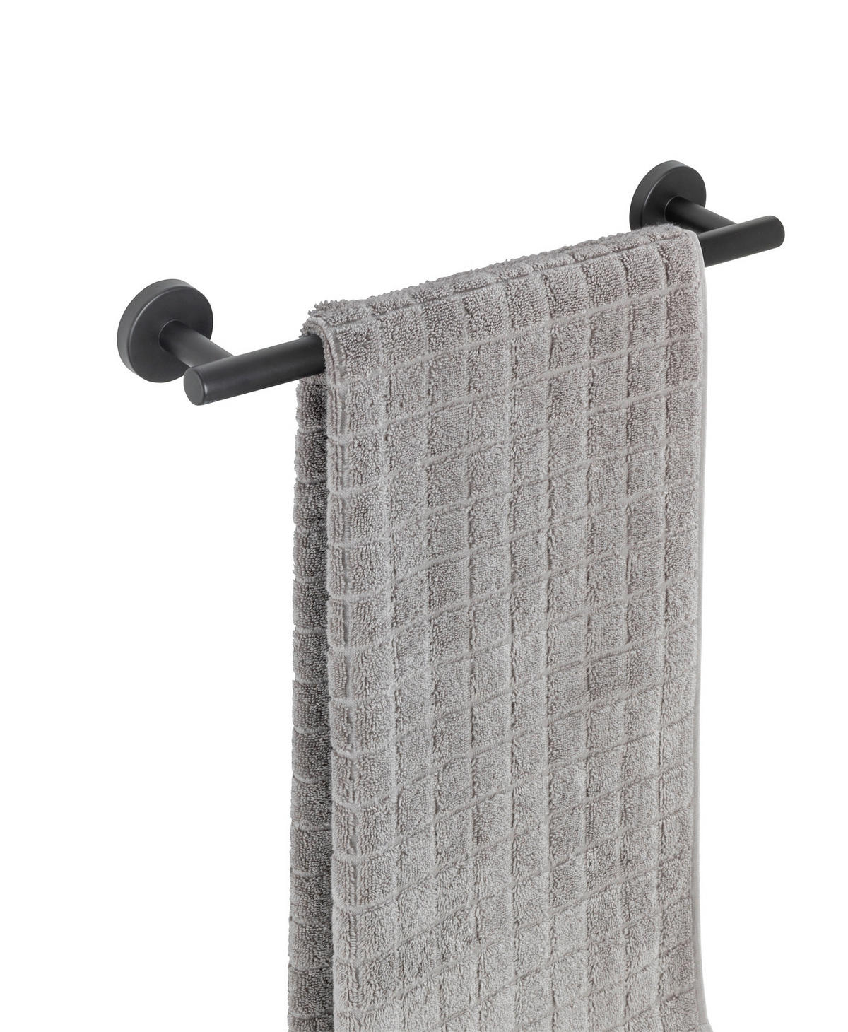 HANDTUCHSTANGE Schwarz  - Schwarz, Basics, Metall (40/5,5/7cm) - Wenko