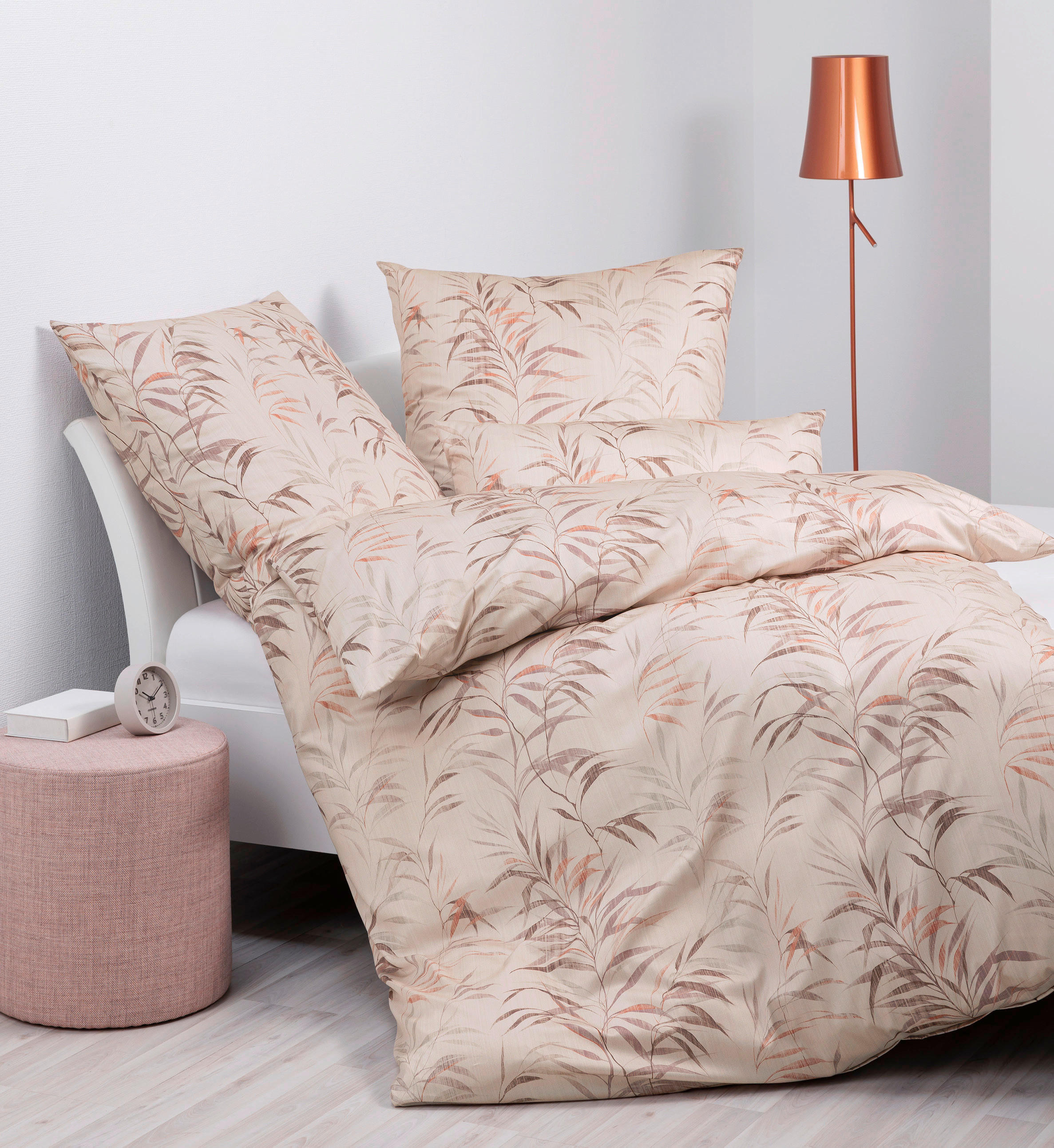 BETTWÄSCHE 135/200 cm  - Mokka, Design, Textil (135/200cm) - Janine