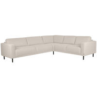 HÖRNSOFFA i flatväv beige  - beige/svart, Design, metall/trä (288/78/243cm) - Pure Home Comfort