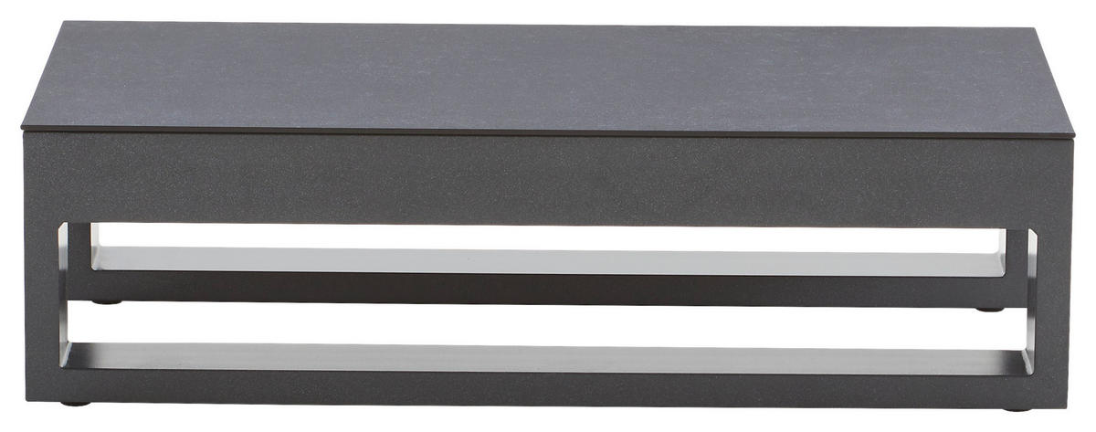 LOUNGETISCH  - Anthrazit, Design, Glas/Metall (38/90/26cm) - Amatio