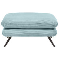 HOCKER Cord Hellblau  - Schwarz/Hellblau, MODERN, Textil/Metall (90/45/60cm) - Pure Home Lifestyle
