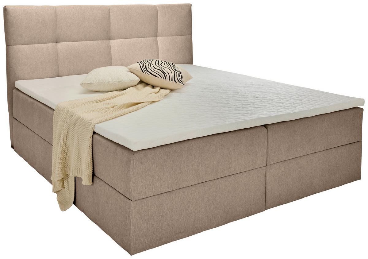 BOXBETT 180/200 cm  in Taupe  - Taupe, KONVENTIONELL, Textil (180/200cm) - Boxxx