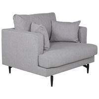 SESSEL in Flachgewebe Grau  - Schwarz/Grau, Design, Textil/Metall (104/82/92cm) - Livetastic