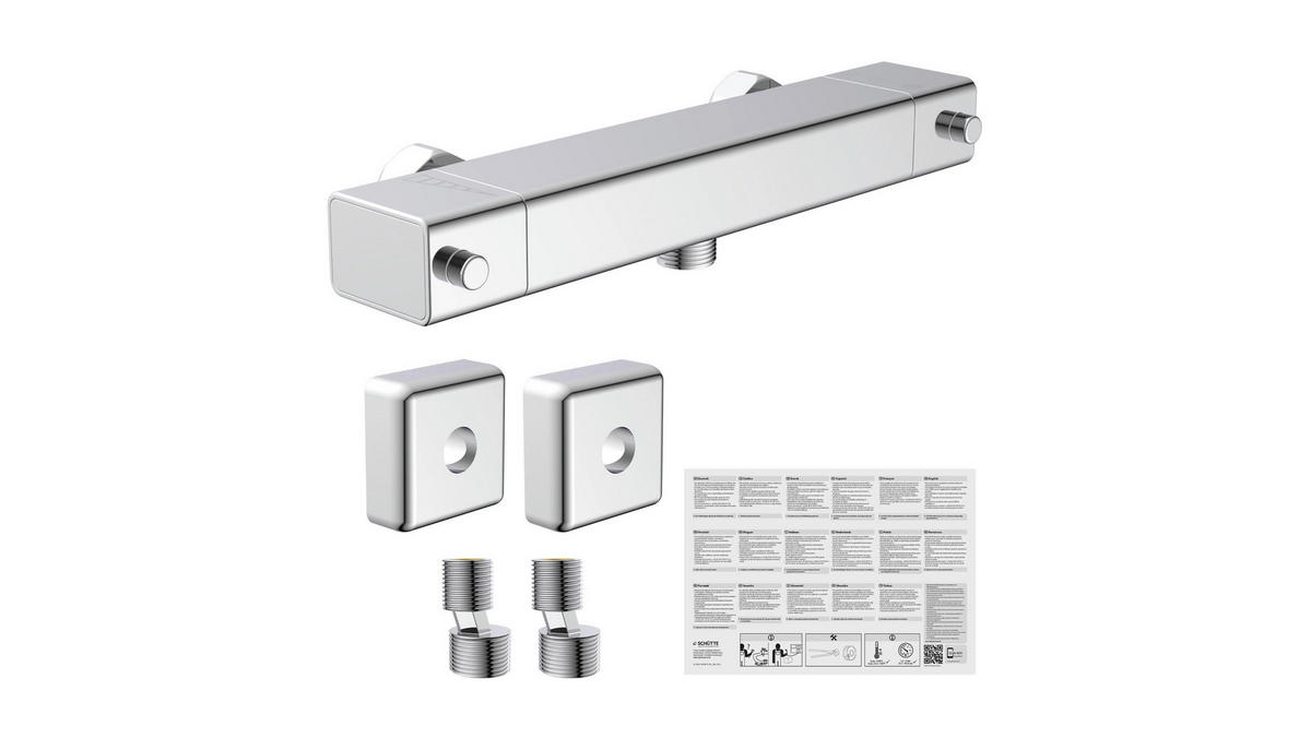 DUSCHARMATUR  - Chromfarben, Design, Metall (26,1/3,2/9,5cm) - Schütte