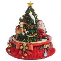 DEKOSPIELUHR  - Rot/Grün, Basics, Kunststoff (12,5/12/14,5cm) - X-Mas
