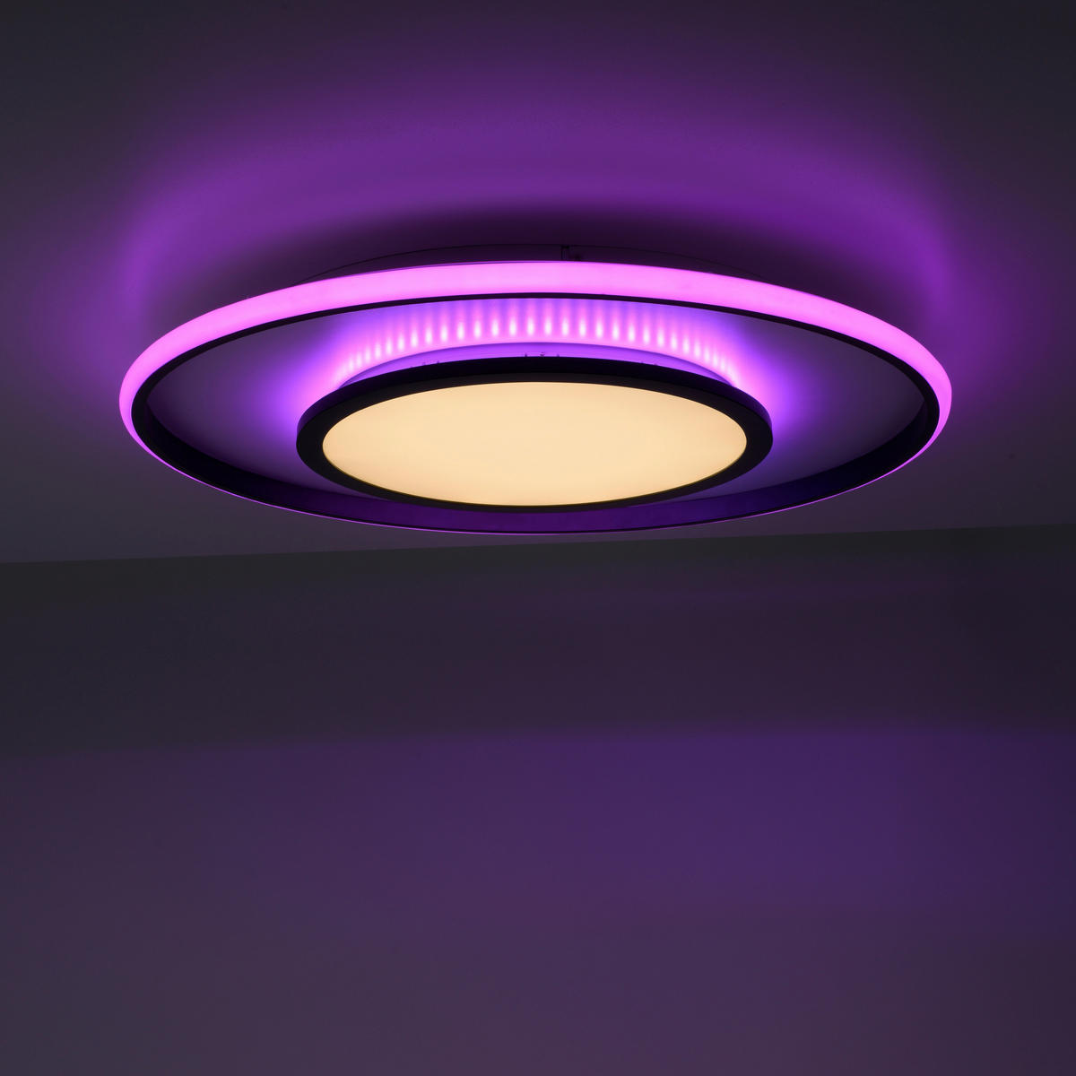 LED-DECKENLEUCHTE Arenda 60/10 cm   - Schwarz, Design, Kunststoff/Metall (60/10cm)