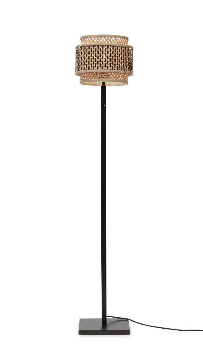 STEHLEUCHTE 25/130 cm    - Schwarz/Naturfarben, Trend, Holz (25/130cm) - Good & Mojo