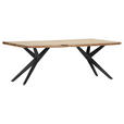 TISCHPLATTE      - Akaziefarben, Design, Holz (220/100/5cm) - Landscape