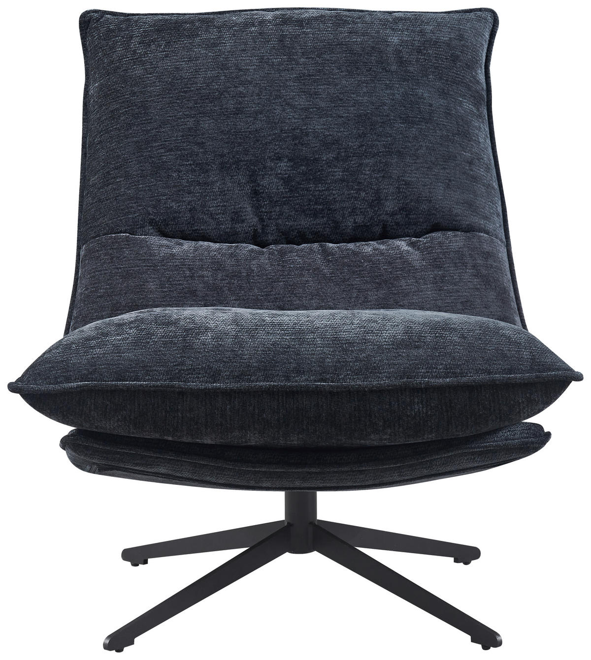 SESSEL 76/84/99 cm  in Struktur Schwarz  - Schwarz, Basics, Textil/Metall (76/84/99cm) - Carryhome