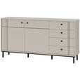 SIDEBOARD  in 160,2/81,8/37 cm  - Kaschmir/Schwarz, MODERN, Holzwerkstoff/Kunststoff (160,2/81,8/37cm) - Carryhome