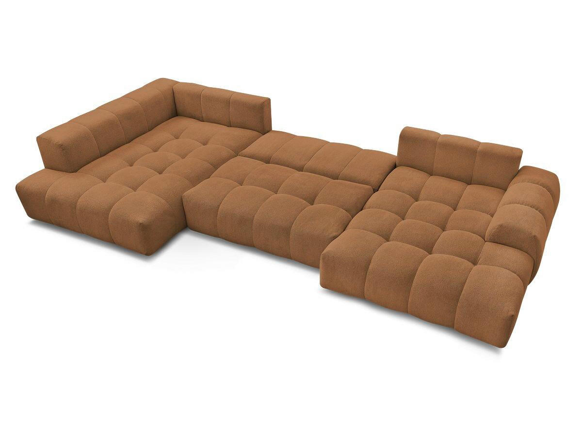 ECKSCHLAFSOFA EVEREST  mit Rücken echt, Armteil links, Armteil rechts Flachgewebe Orange  - Schwarz/Orange, MODERN, Kunststoff/Textil (212/423/198cm)