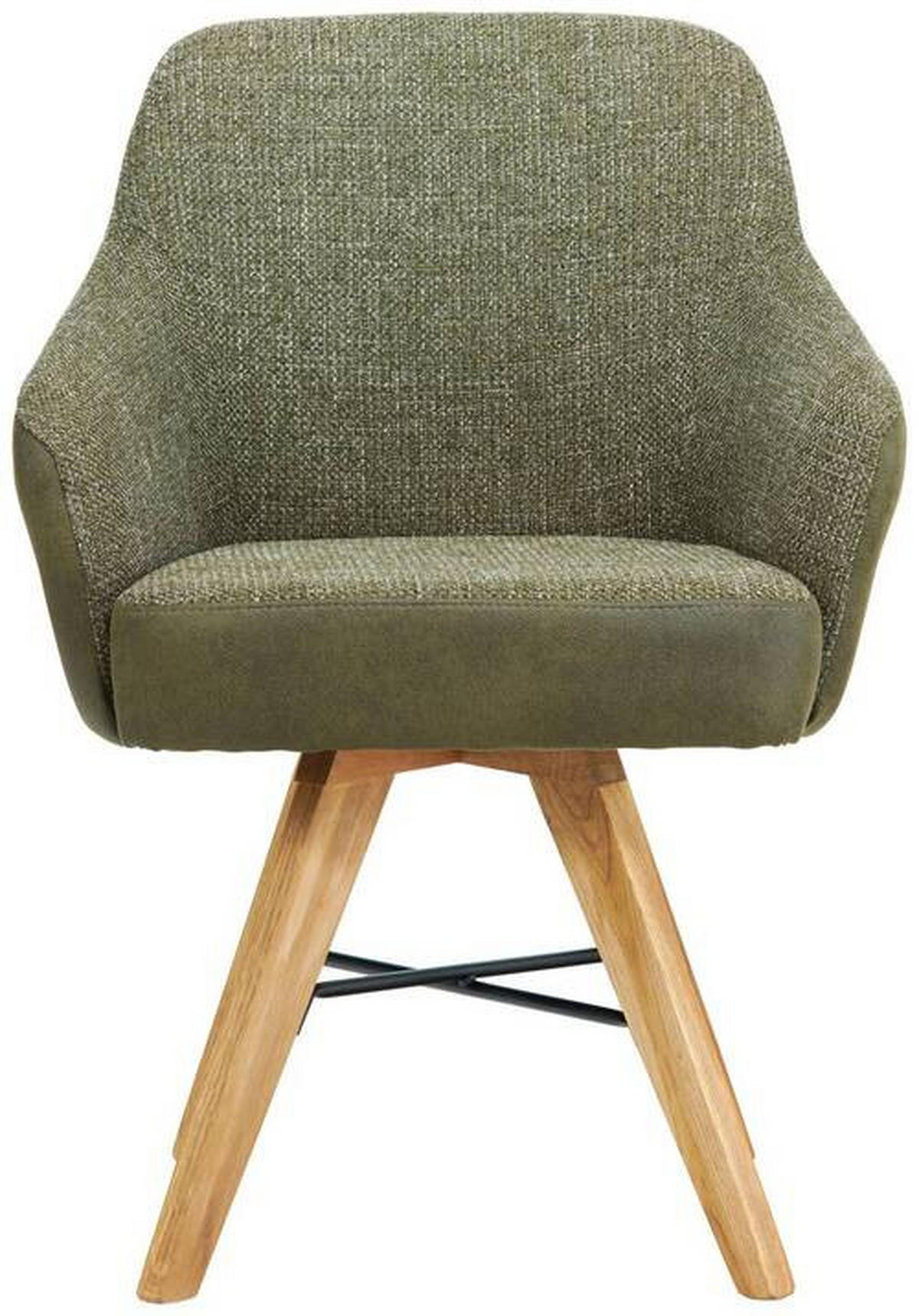 ARMLEHNSTUHL  in Stahl Webstoff  - Eichefarben/Schwarz, Konventionell, Holz/Textil (64/86/60cm) - Voleo