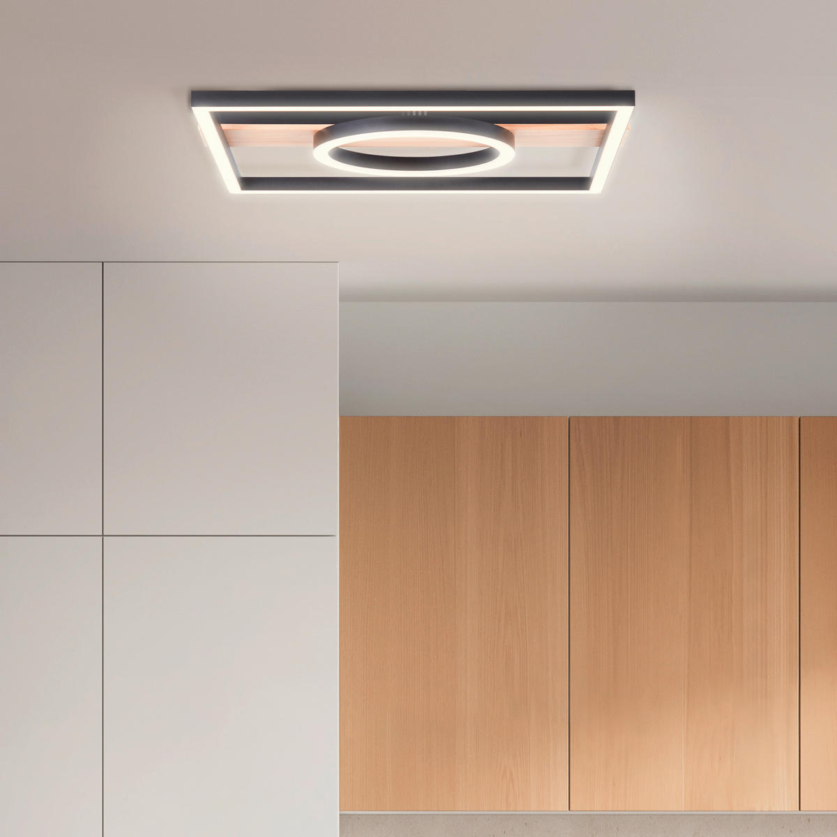 LED-PANEEL  - Schwarz/Braun, Design, Holz/Kunststoff (5/42/40cm) - Brilliant