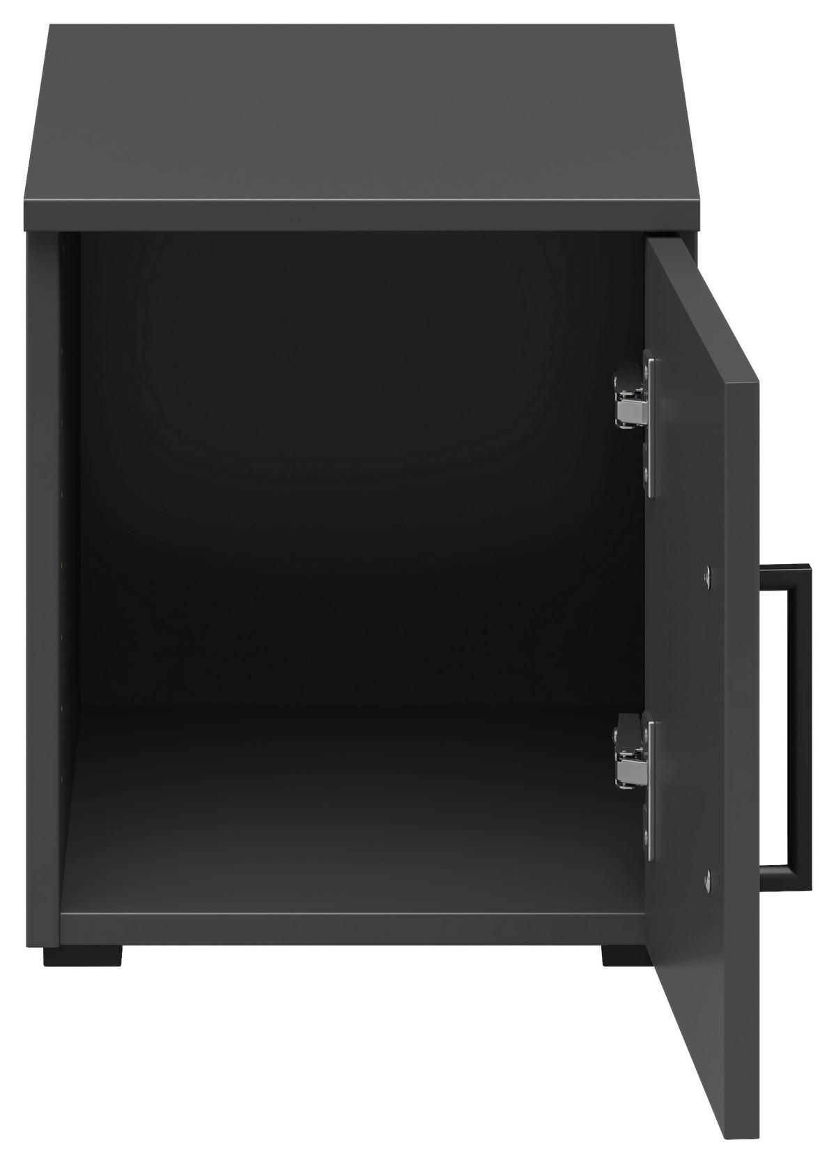 AUFSATZSCHRANK 30/35/40 cm   - Schwarz/Graphitfarben, Modern, Holzwerkstoff/Kunststoff (30/35/40cm) - Carryhome