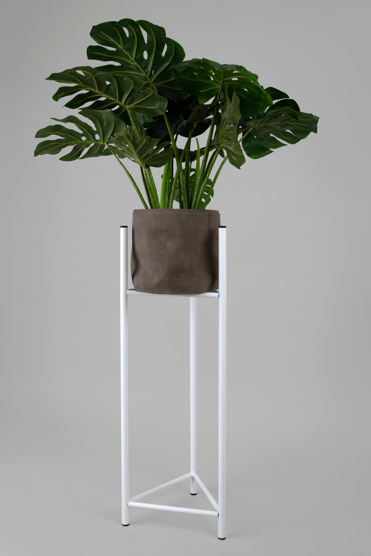 BLUMENSTÄNDER Metall  - Weiß, Basics, Metall (27/90/27cm)