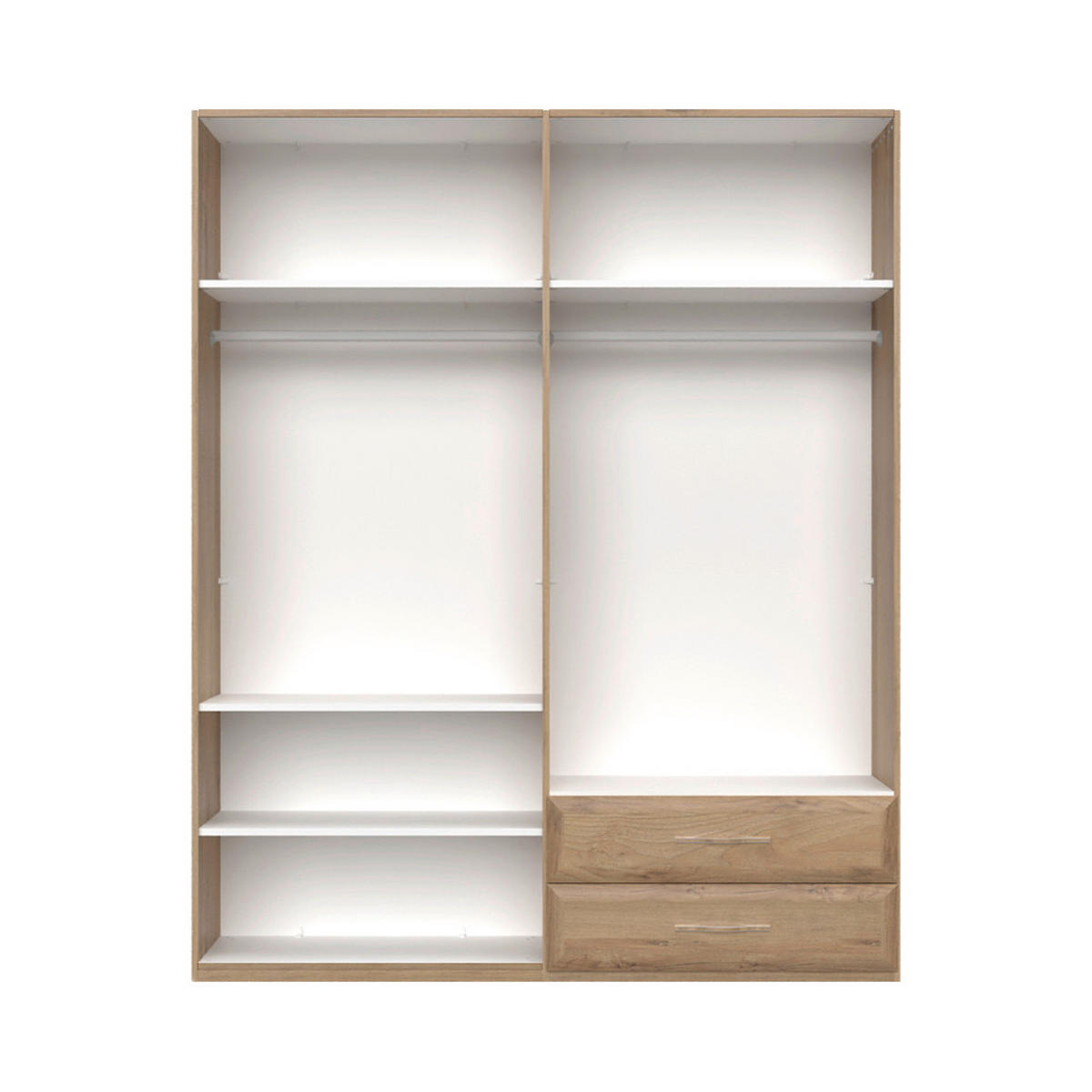 ORMAR SA KLASIČNIM VRATIMA bež  182/224/56 cm  - bež, Dizajnerski, metal/pločasti materijal (182/224/56cm)