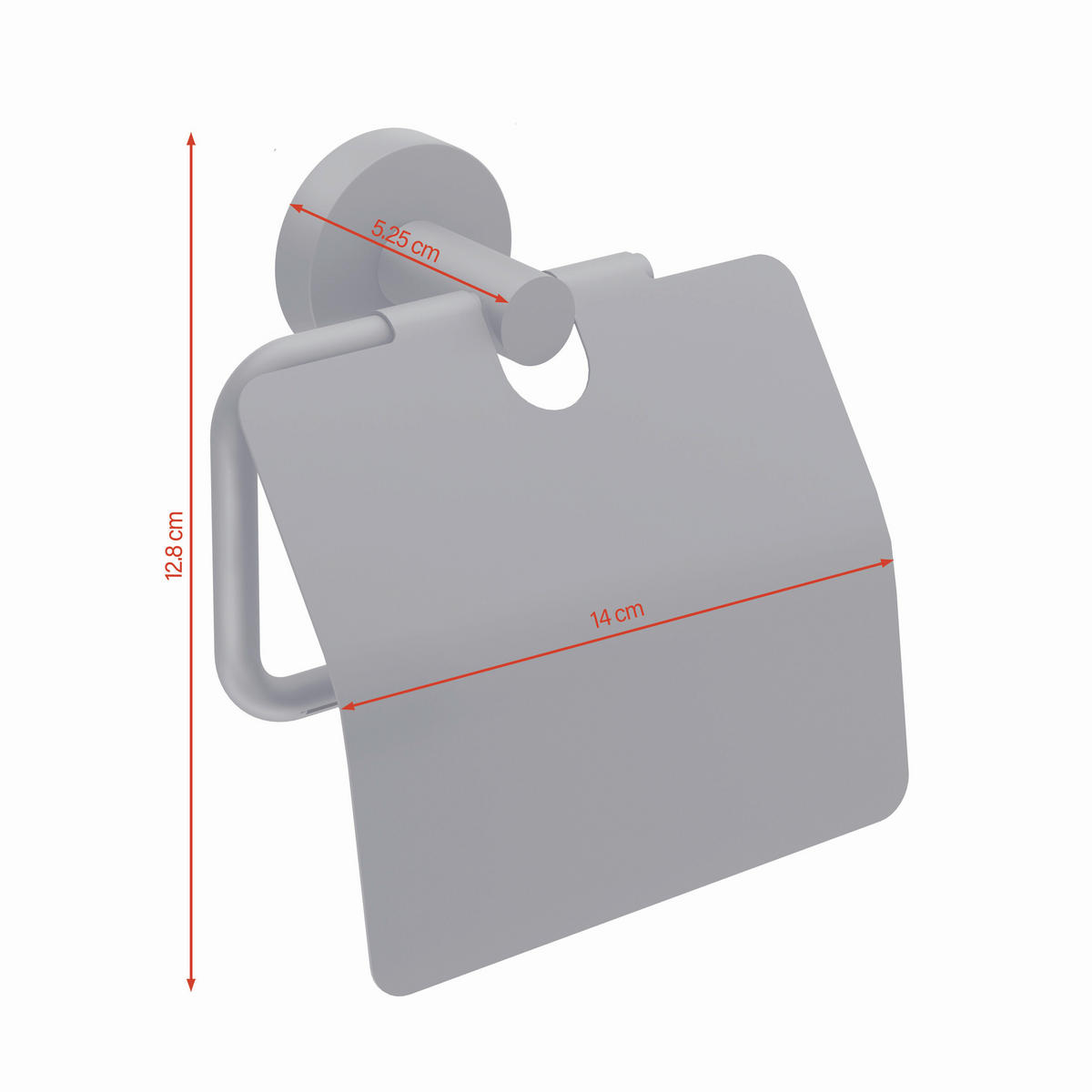 TOILETTENPAPIERHALTER - Schwarz, Basics, Metall (14/12,8/5,25cm) - Tesa