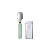 LÖFFEL - Salbeigrün/Silberfarben, KONVENTIONELL, Kunststoff/Metall (14,5/7,4/2,9cm) - Mepal